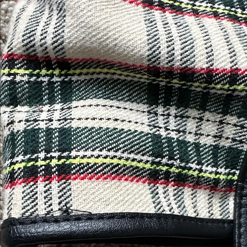 Elegant Plaid Tote Bag -‎ Black and Cream